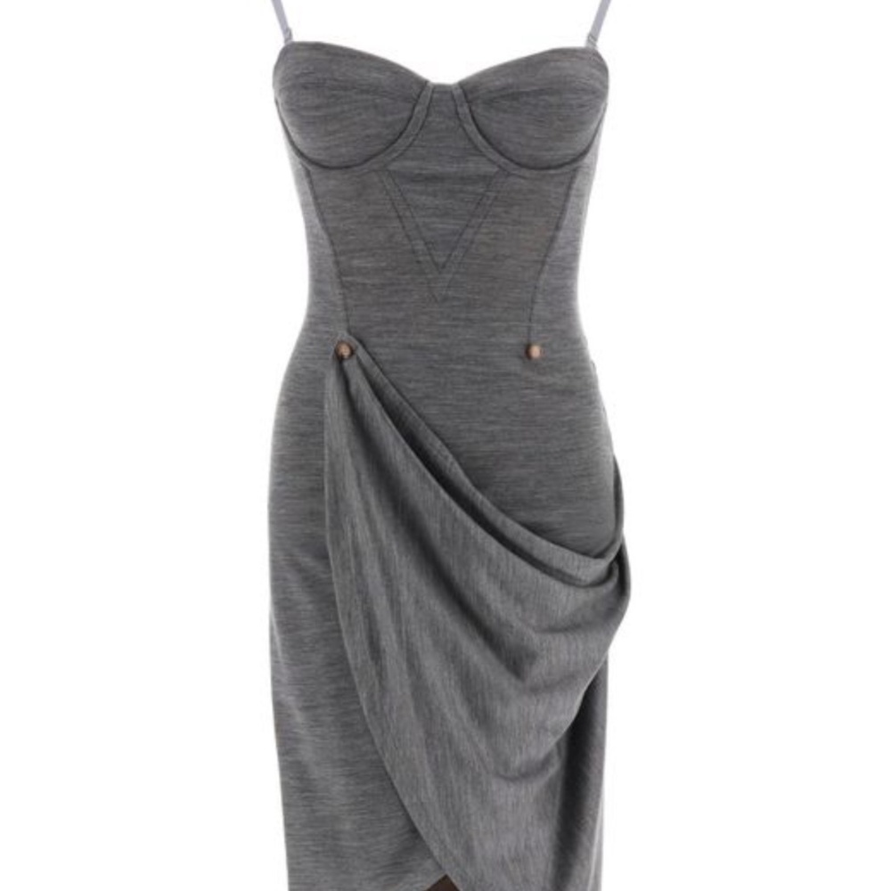 Burberry Asymmetrical Drape Dress